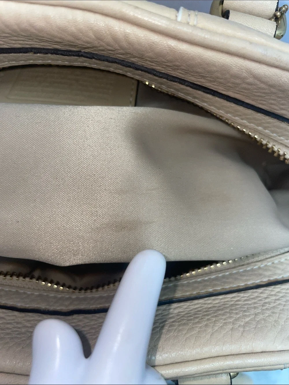 Vintage Coach ‘Hamptons’ Pebbled Leather Satchel